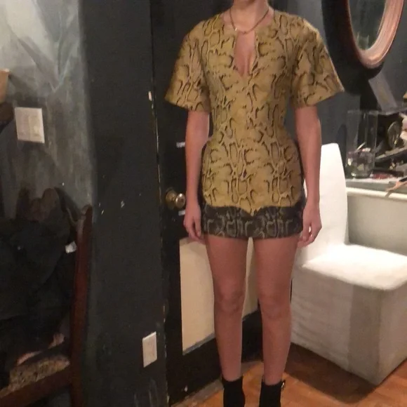 Stella McCartney PARTY Snakeskin Print Dress, SZ 36 - Picture 3 of 15